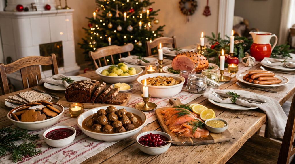 Julbord i Halmstad med klassiska julrätter och traditionella smaker